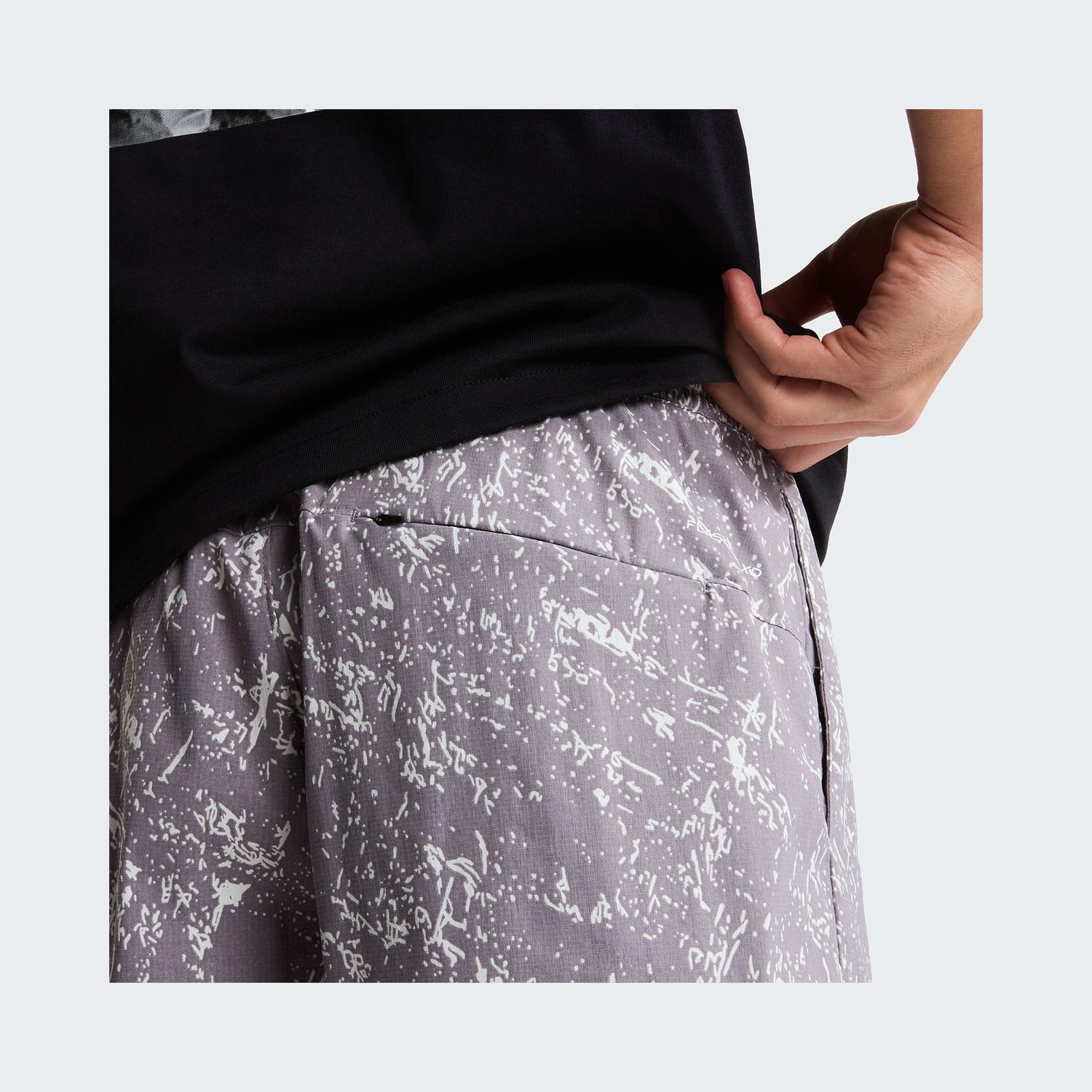 Transcendent Grey Rock Texture Print