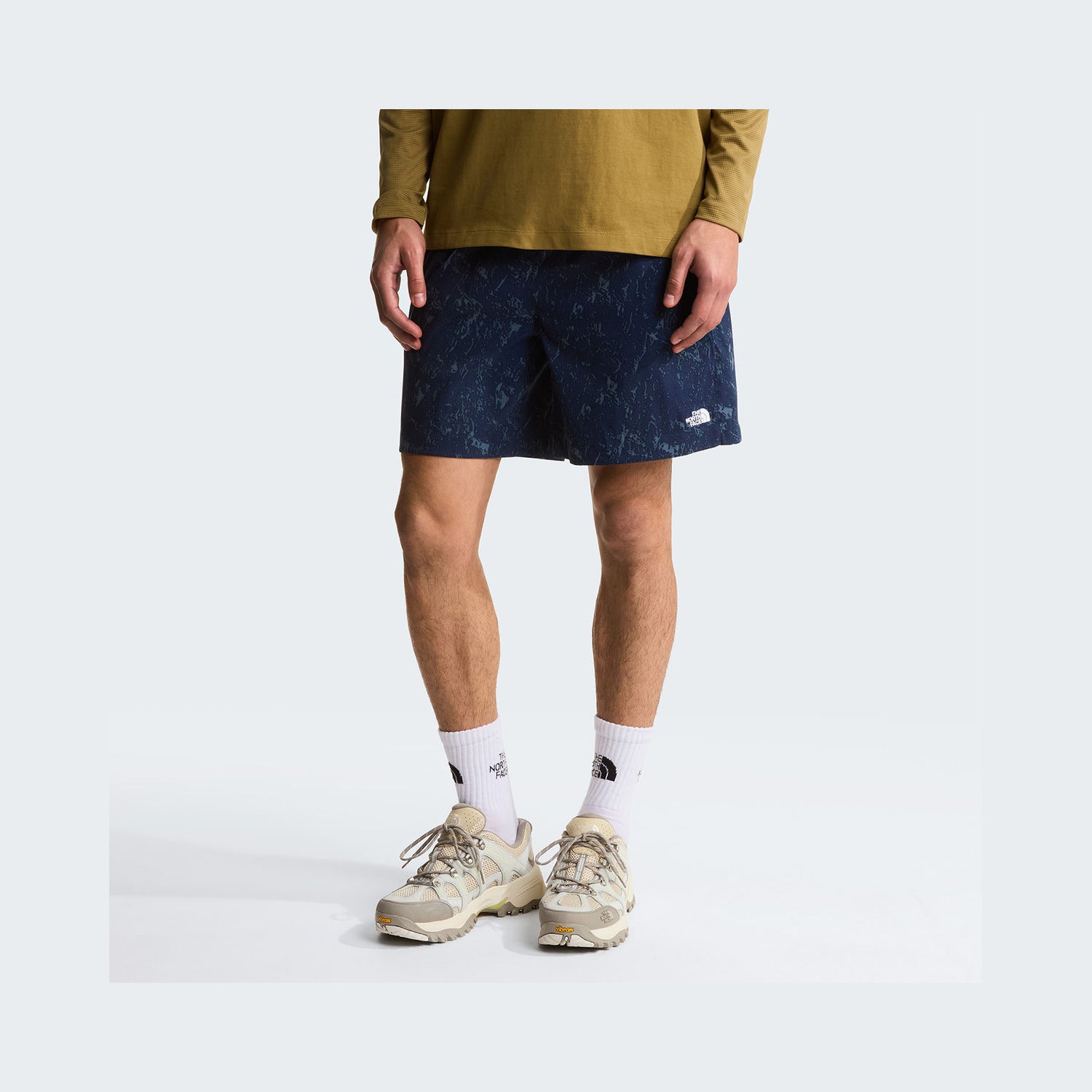 Summit Navy Rock Texture Print